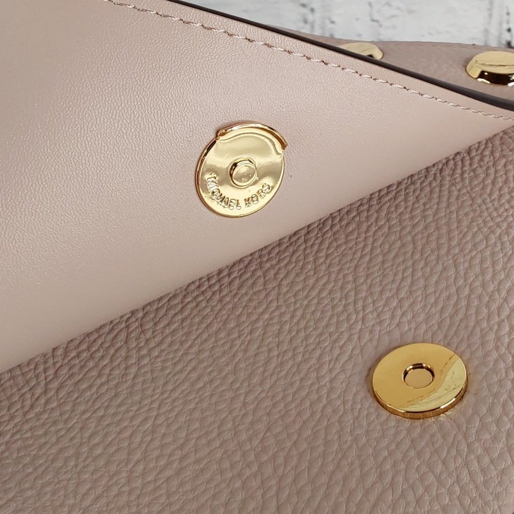'MICHAEL KORS' 'HOLLY' LEATHER STUDDED CROSSBODY BAGw/MK DUST BAG 2-PIECE SET - Picture 7 of 16